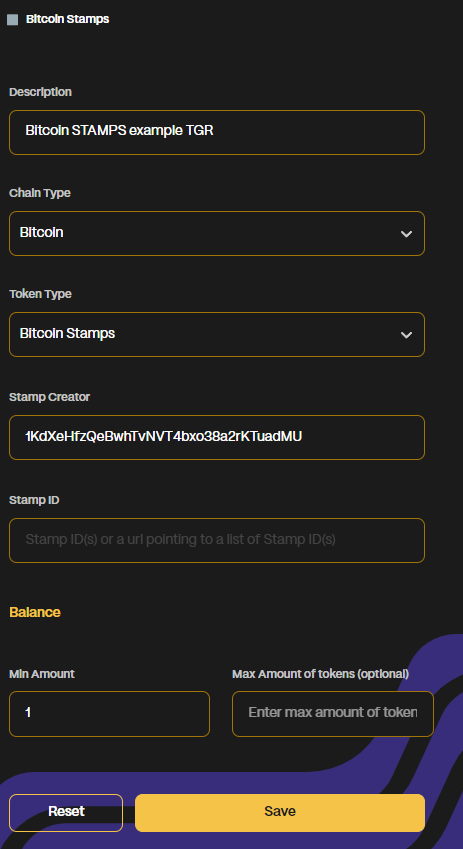 Create a Bitcoin STAMPS TGR