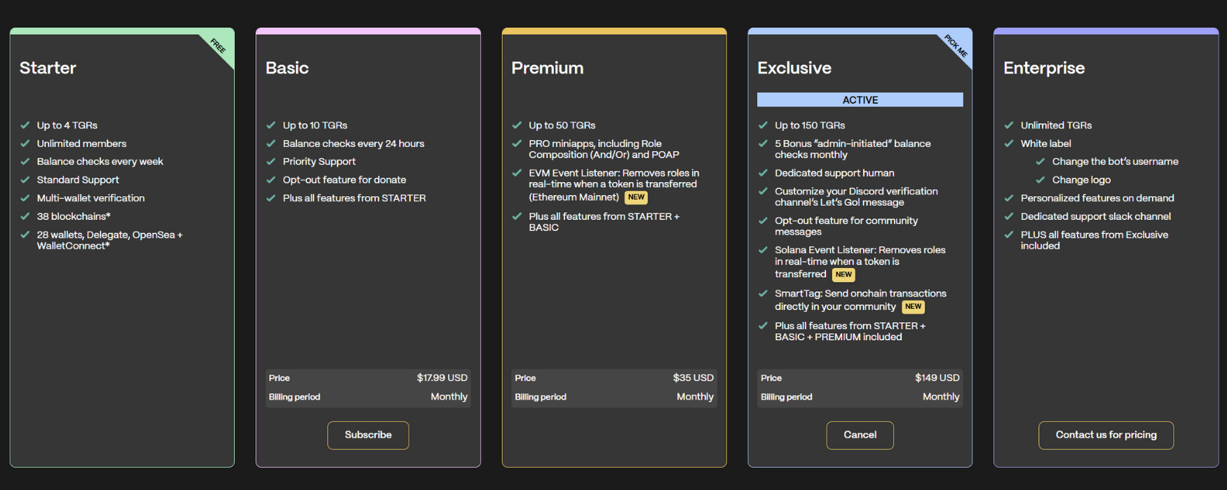 Command Center subscription page